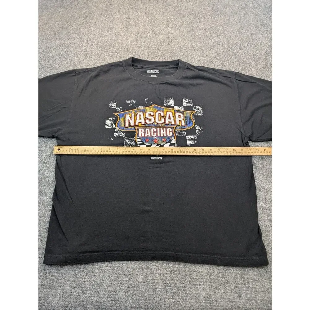 NASCAR‎ Racing Shirt Mens 2XL Black Auto Racing Short Sleeve Tee Crewneck